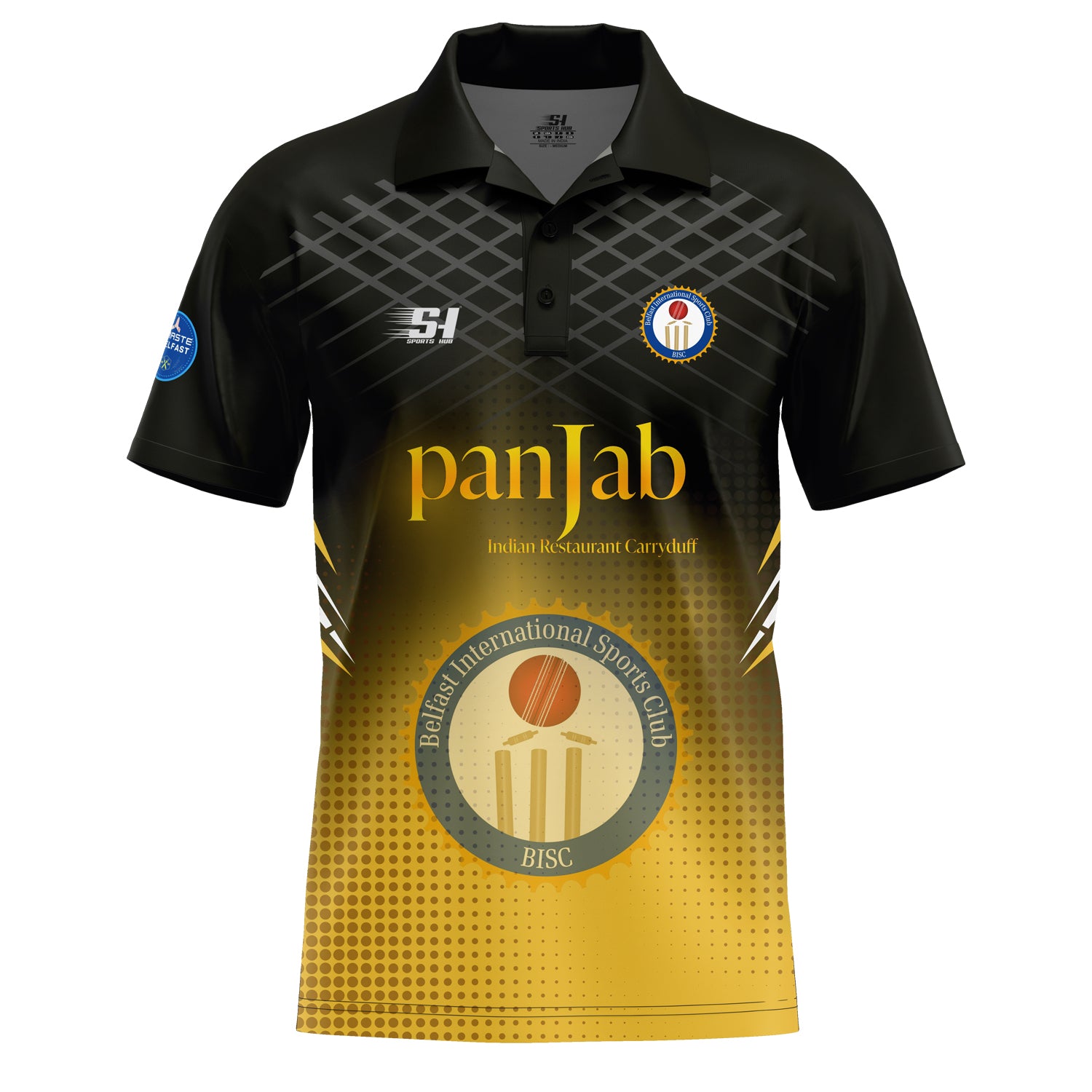 BISC Club Range Half Sleeve Playing Jersey – Belfast International Sports Club Cricket Match Shirt