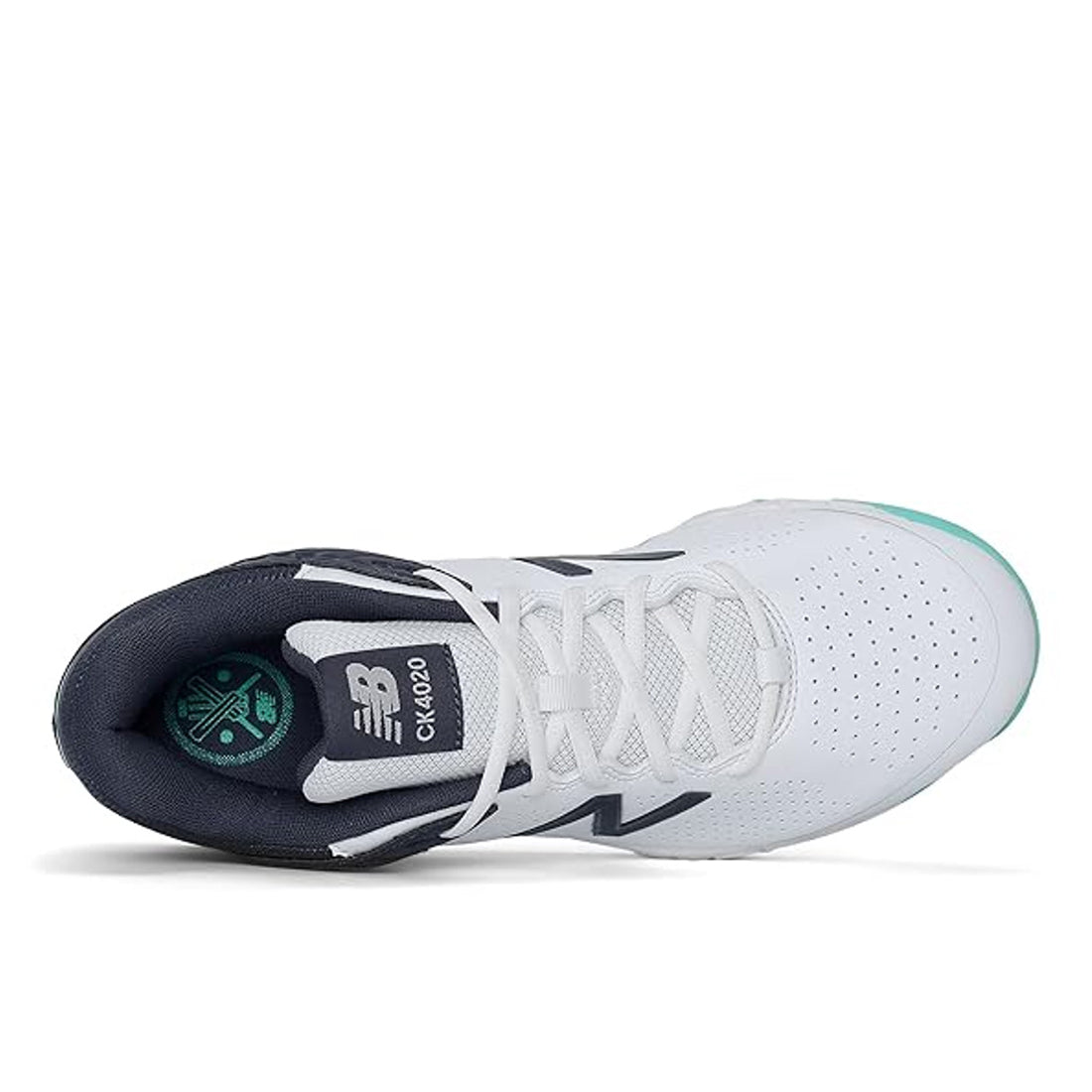 New Balance CK4020 J4 Wide Fit Rubber Sole White Jade Cricket Shoes UK 8