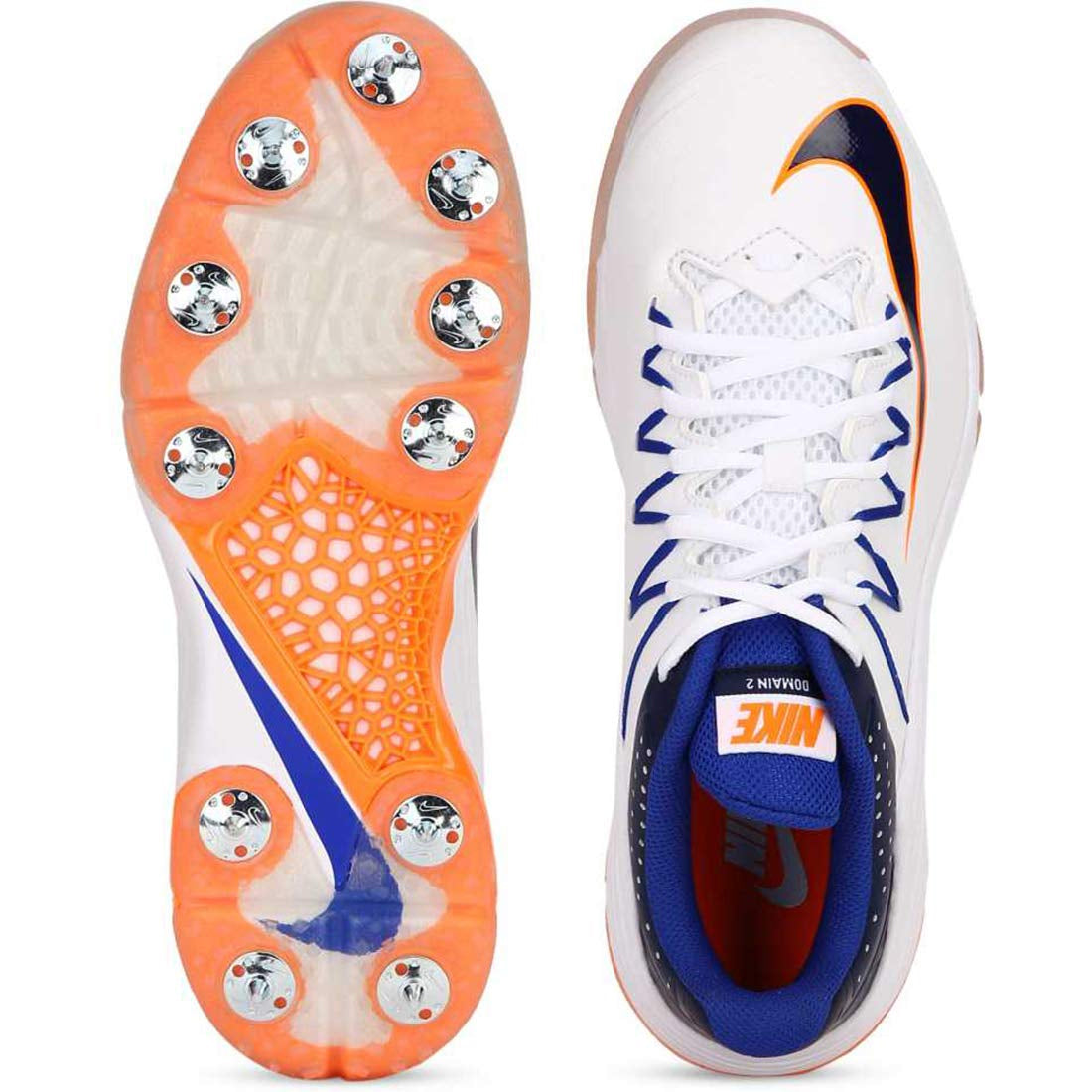 Nike Domain 2 Unisex White Hyper Blue Binary Blue Cricket Shoe Spi Sports Hub